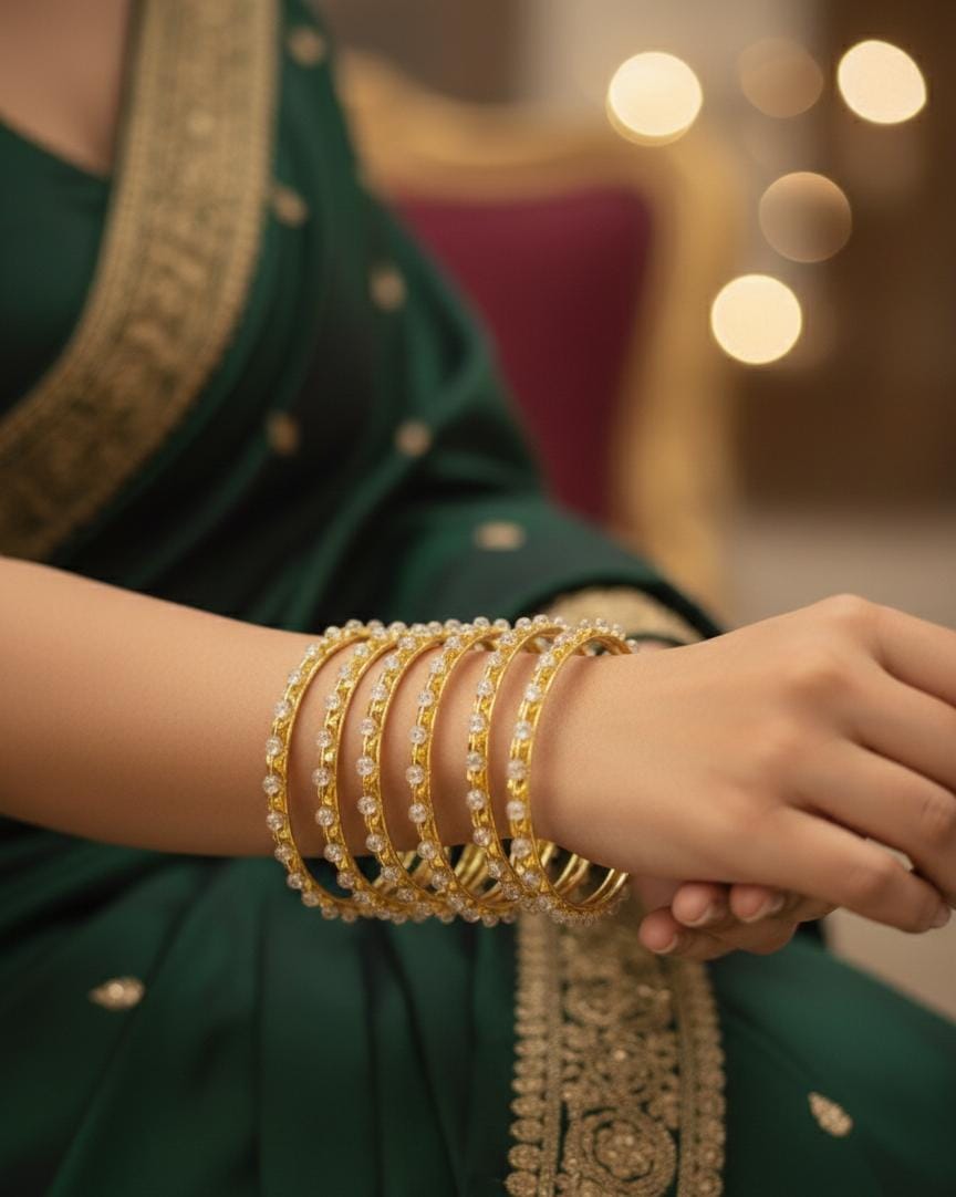 Golden Pearl Designer Chudi Set – Party & Wedding Wear - Image 2