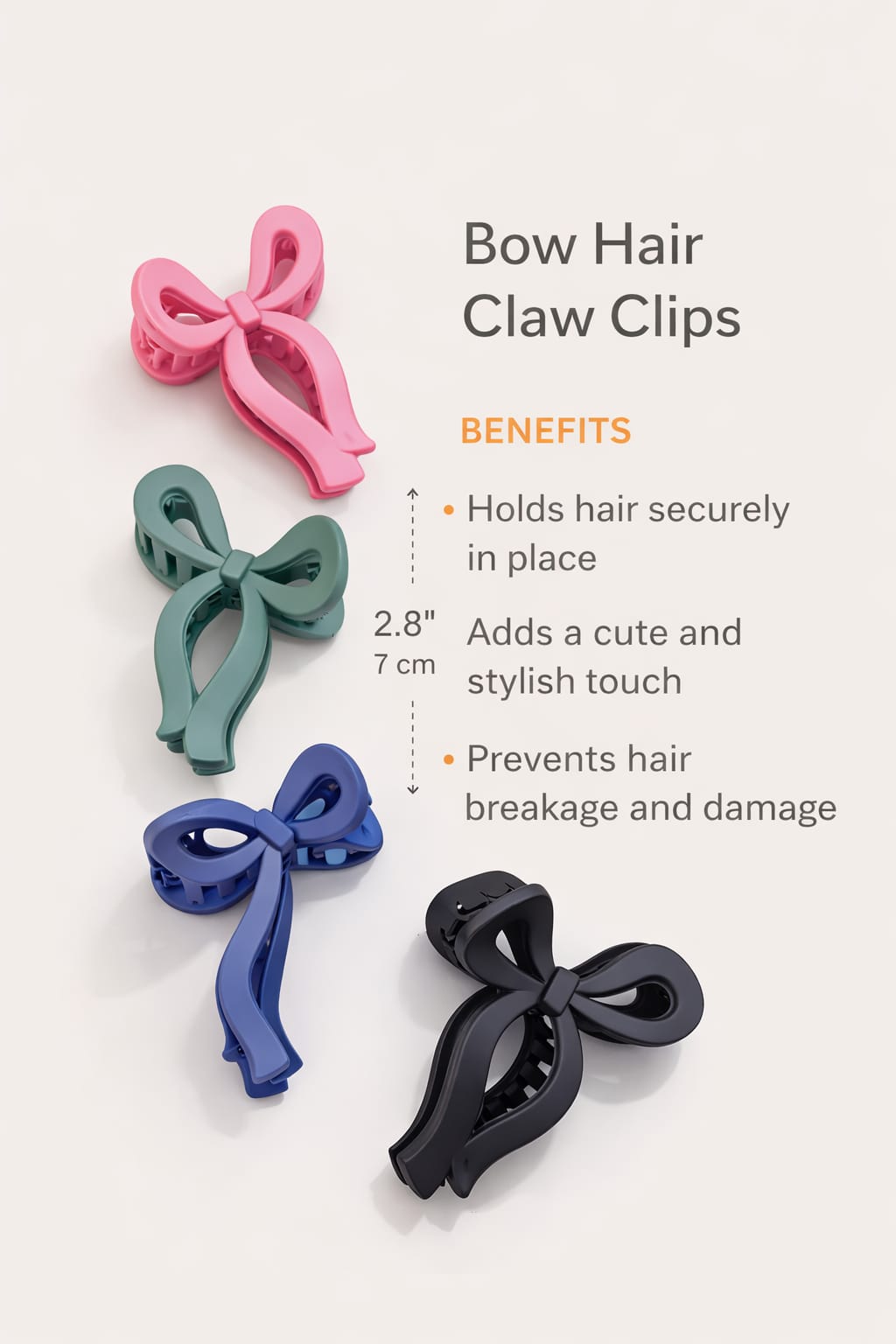 Butterfly Design Hair Claw Clip Set - Image 4
